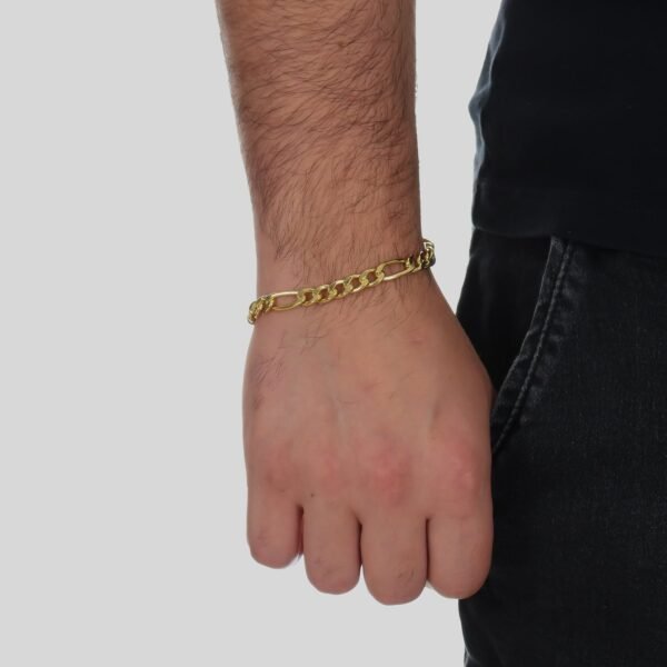 Pulseira Dourada Masculina Elo 5 por 1 - Image 2